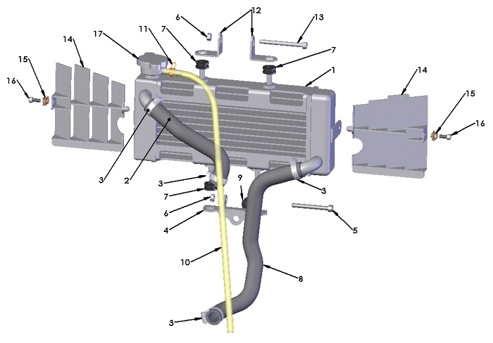 BUMPER - RADIATOR BRACKET - JR/P3