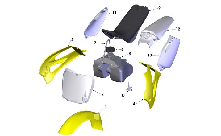 GRAPHICS.  GRAPHIC KIT 2012 ALL BIKES