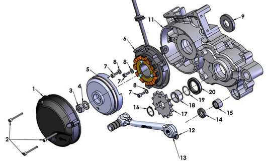 2018 Cobra CX65 - ENGINE - EXTERNAL PARTS LEFT SIDE