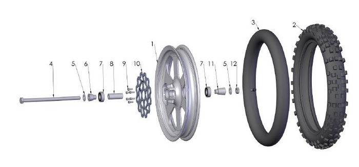 TIRE - FRONT - 60/100-12- DUNLOP MX52