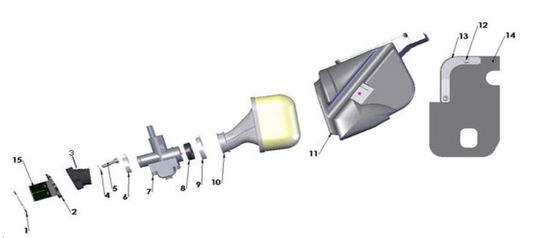 2020 Cobra CX50 JR - AIRBOX & INLET ASSEMBLY