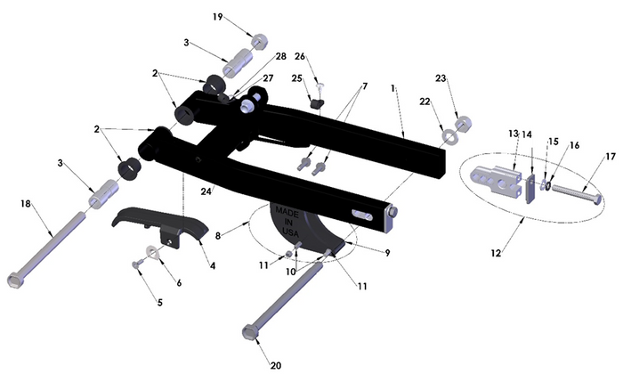 SWINGARM - WELDED ASSY - CX3E/CX50JR 2026