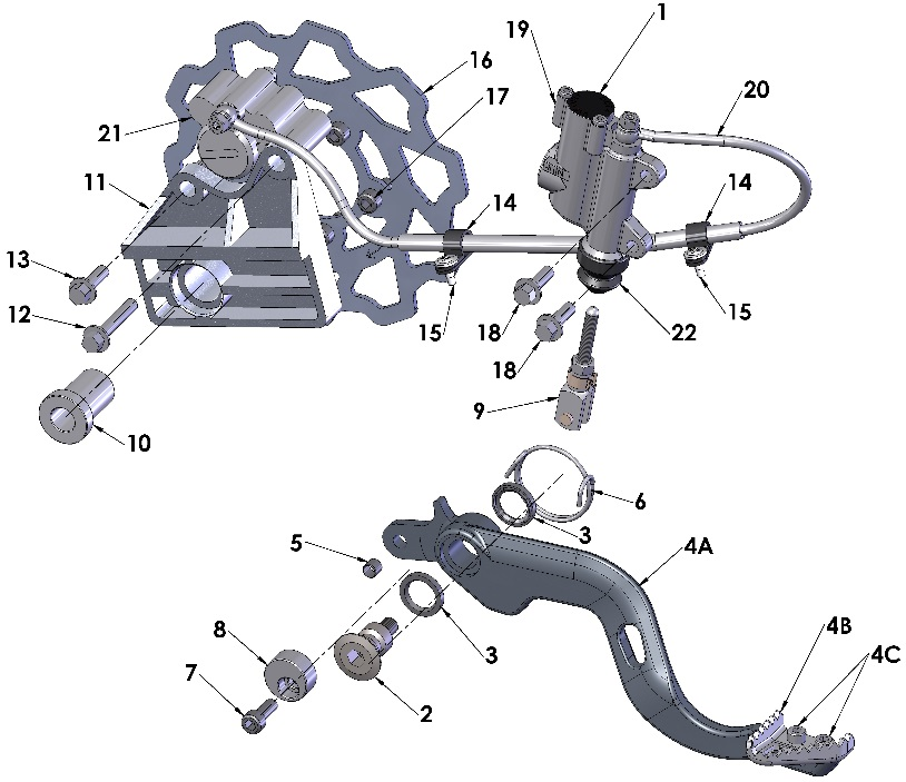 2017 Cobra CX50 JR - BRAKE - REAR