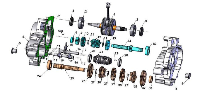 SHIFT FORK - OUTPUT 3 PAD