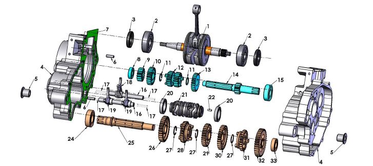 OBSOLETE-GEAR 2ND OUTPUT 34T 3 DOG ROUND