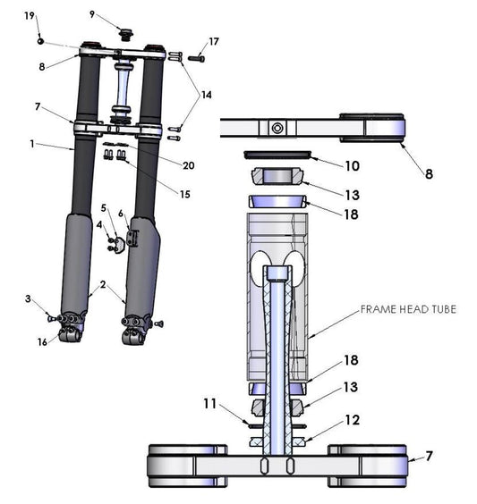2020 Cobra CX65 -  FORKS & TRIPLE CLAMPS