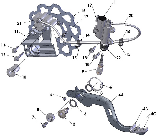 2017 Cobra CX50 P3 - BRAKE - REAR