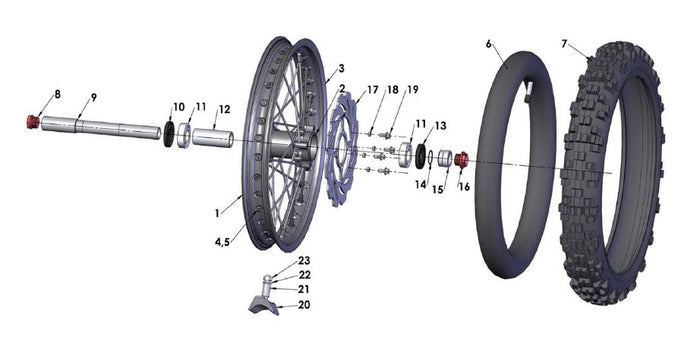 WHEEL ASSEMBLY - FRONT - CX65 2016
