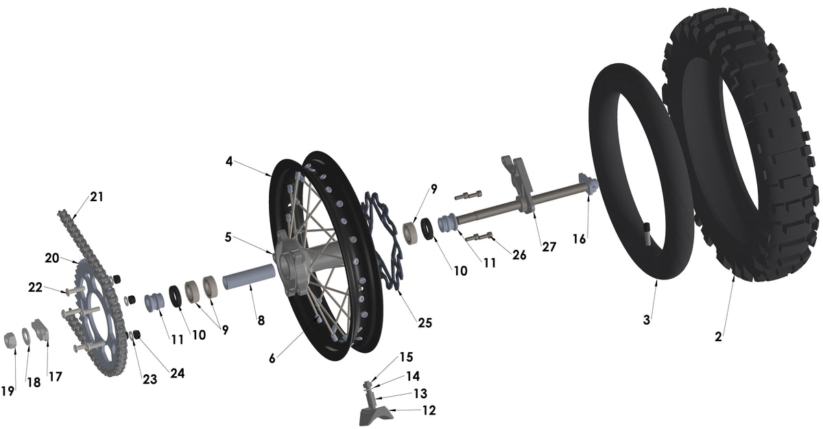 14IN RIM - BLACK - 2018 THRU NEW (28 spoke)