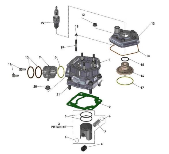 2022 Cobra CX50 P3 - ENGINE - TOP END