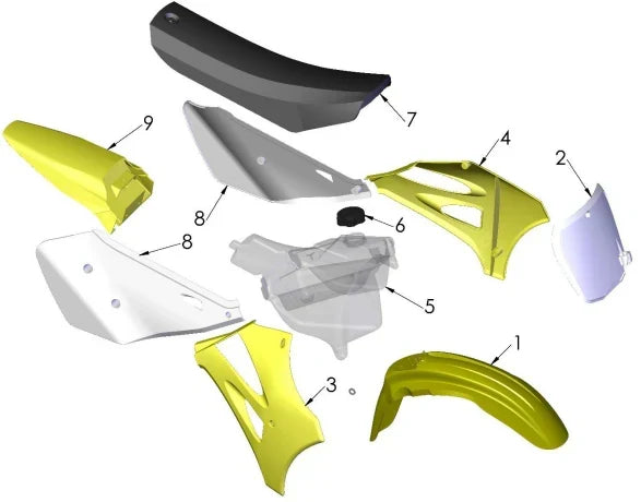 BODYWORK KIT - 2019 - CX65 - FLO YELLOW