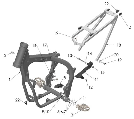 2023 - 2025 COBRA CX50 FRAME & SUBFRAME (CX5E)