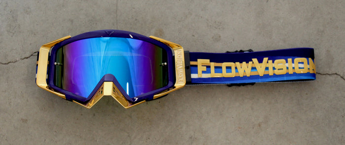 Flow Vision Rythem™ Motocross Goggle: Blue Angel