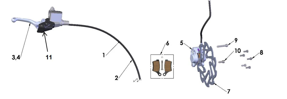 2018 - 2025 COBRA CX50 - BRAKES, FRONT (JR/P3)