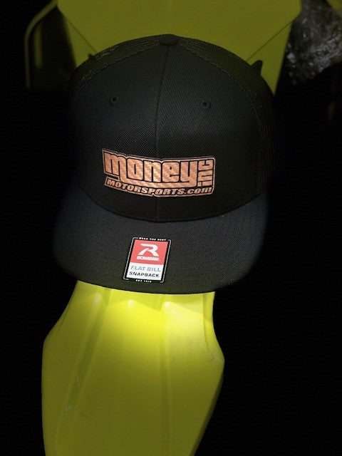 Money Inc Motorsports Black Snapback Hat with Gold Logo