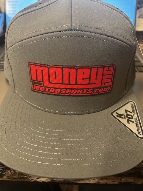 Money Inc Motorsports Gray Snapback Hat with Red Logo