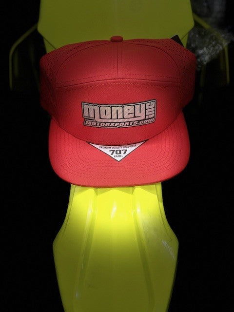 Money Inc Motorsports Red Snapback Hat with Silver Logo