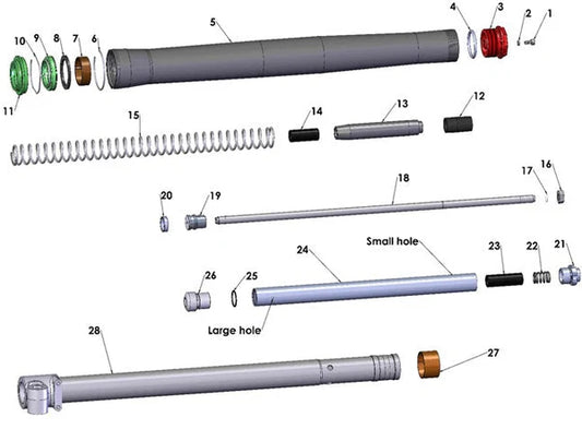 2022 COBRA CX50 P3 - FORKS, LEG ASSEMBLY