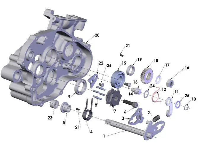 2022 COBRA CX65, ENGINE - SHIFT MECHANISM