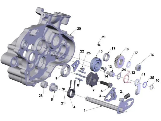 2022 COBRA CX65, ENGINE - SHIFT MECHANISM