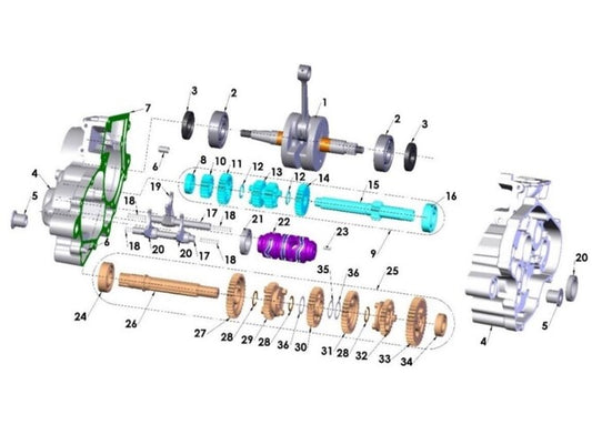 2024 COBRA CX65, ENGINE - TRANSMISSION