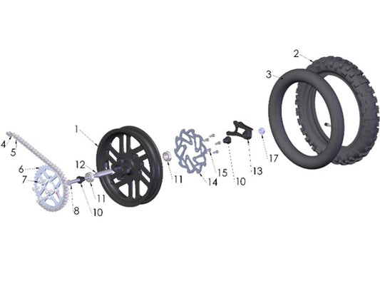 2022-2023 COBRA CX50SR KING, WHEEL - REAR