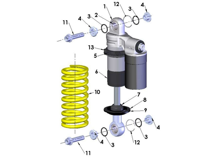 2022-2024 COBRA CX50 JR, REAR SHOCK - EXTERNAL