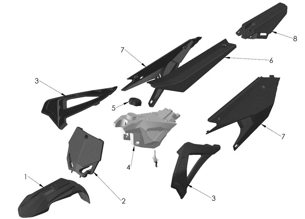 2022 - 2024 COBRA CX65 - BODYWORK, SEAT & TANK