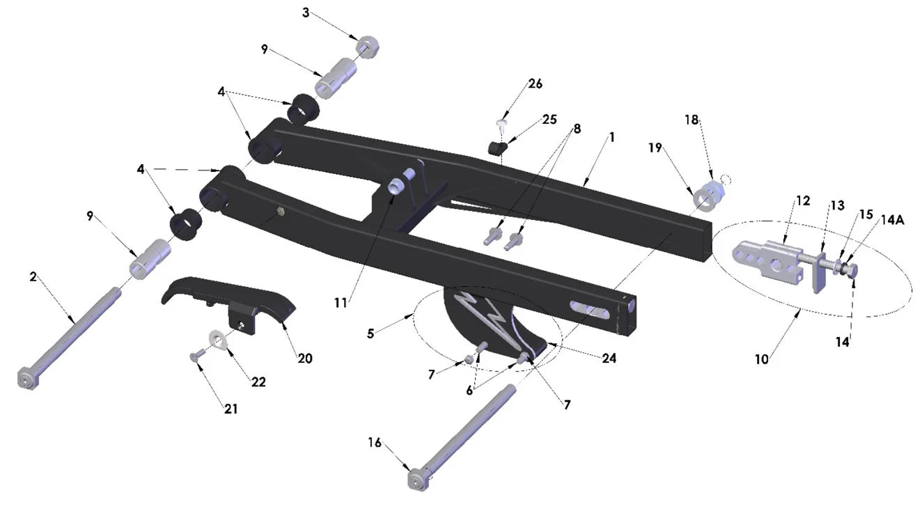 2023 - 2025 COBRA CX50 SWINGARM (CX5E)