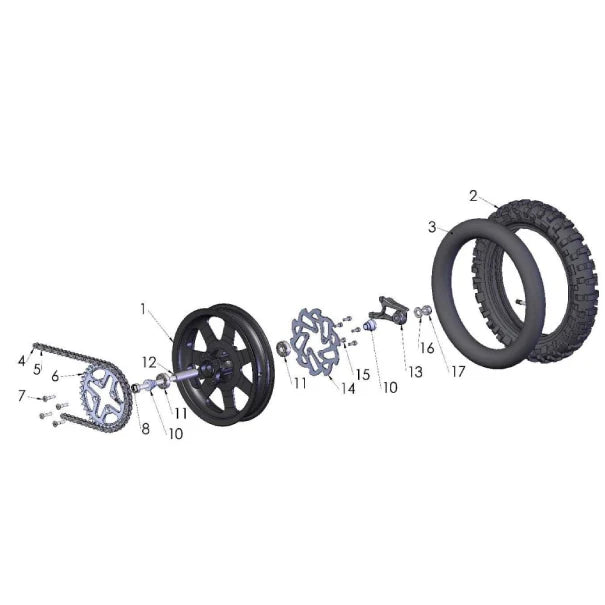 2018 - 2025 COBRA CX50 WHEEL - REAR (JR/P3)